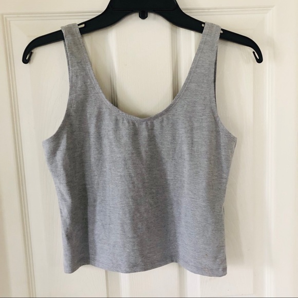 Topshop Tops - NWT TOPSHOP heather grey crop top size 8